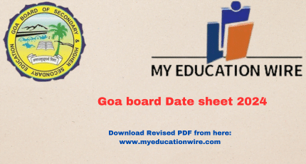 Goa board Date sheet 2024