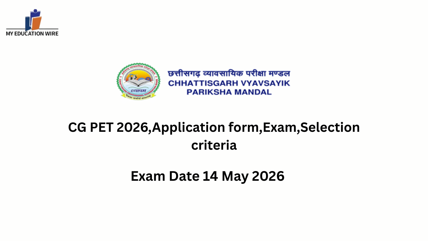 CG PET 2026,Application form,Exam,Selection criteria